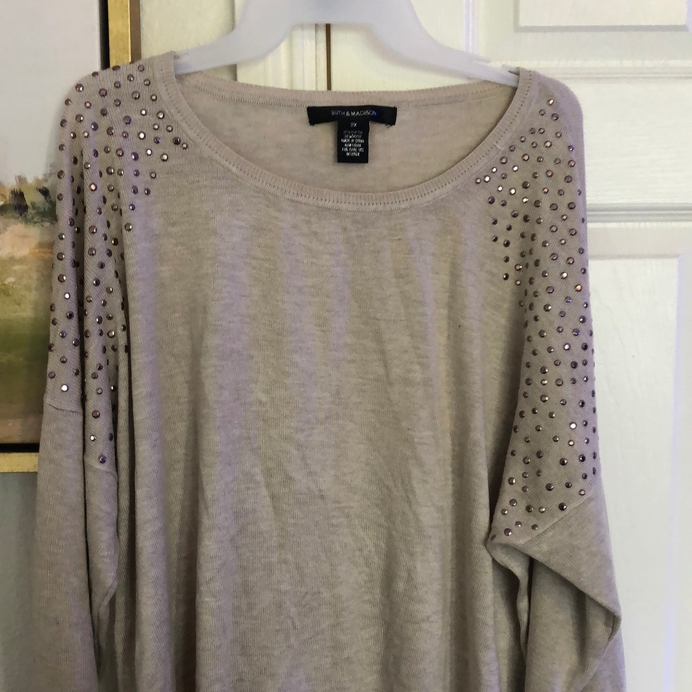 Fine knit tunic sweater